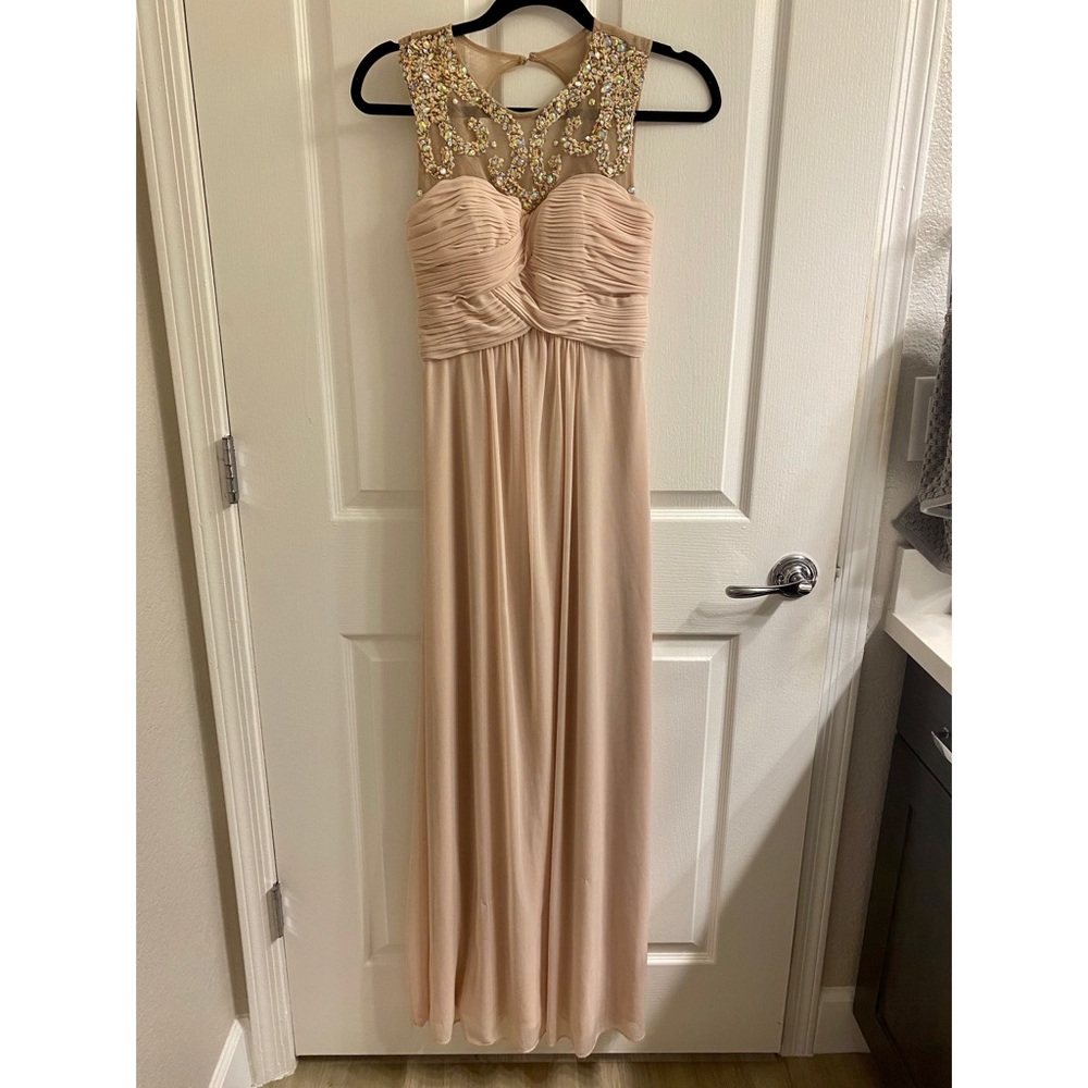 New Blush Pink Beaded Formal Gown. Size 1.